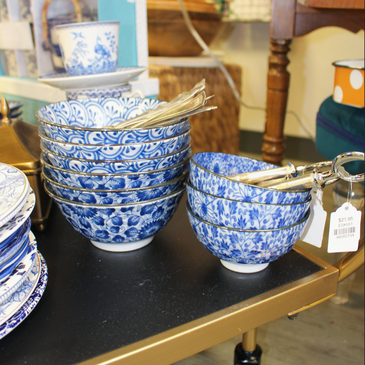 Oriental Porcelain Blue and White Bowl