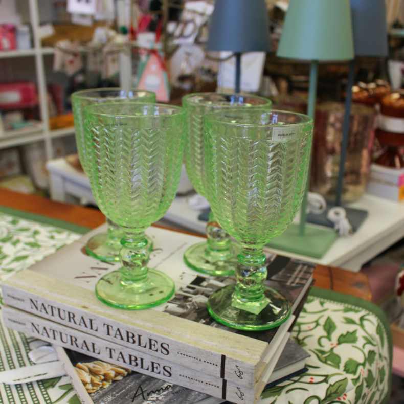 Twill Green Goblets