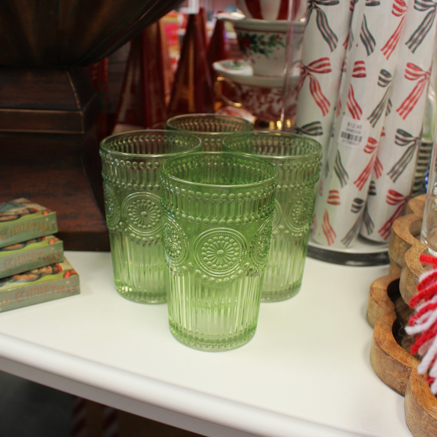 Vintage Textured Drinking Glasses