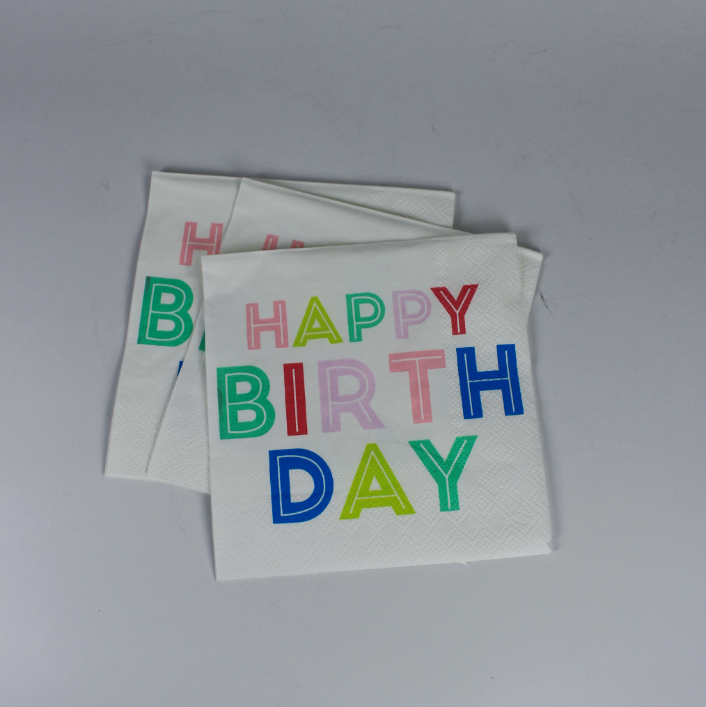 Happy Birthday Beverage Napkins