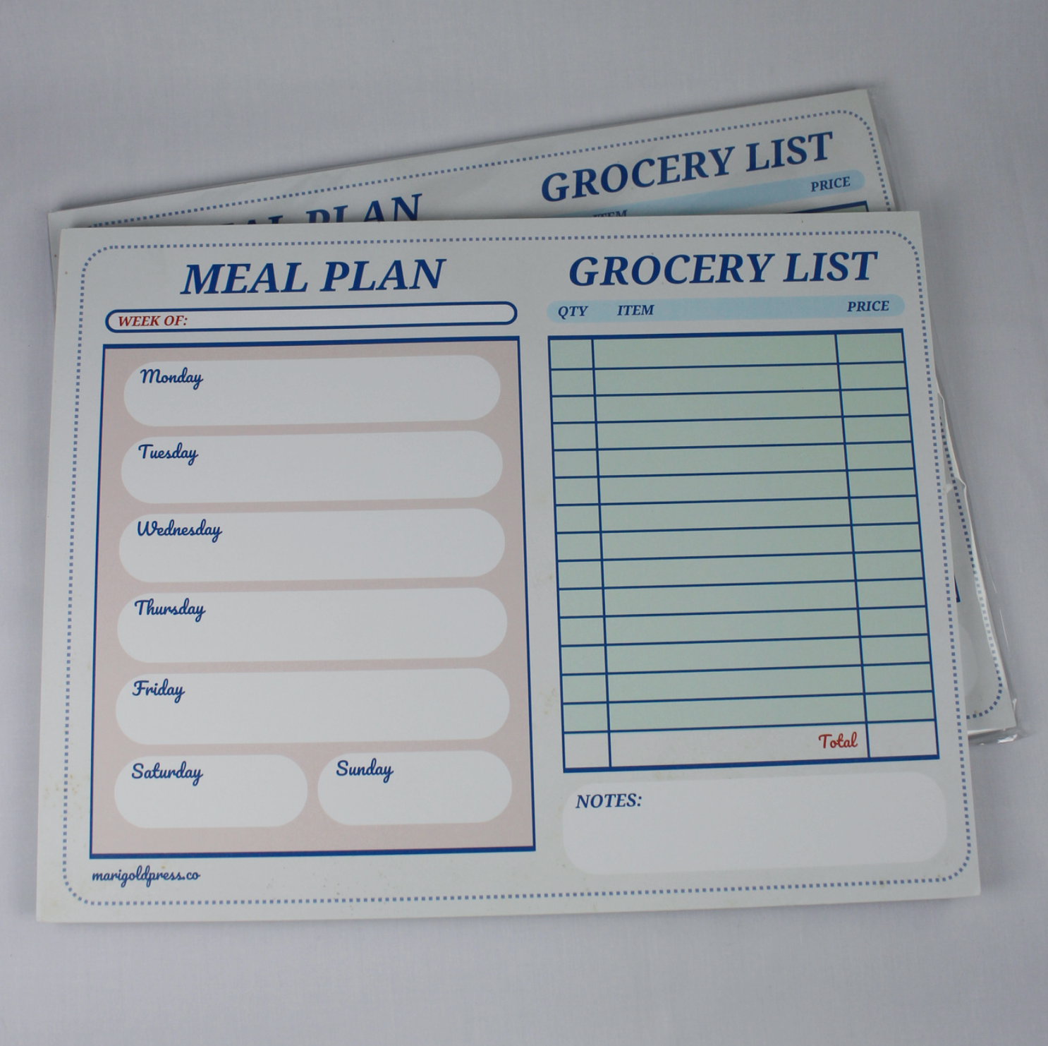 Retro Diner Meal Planner and Grocery List