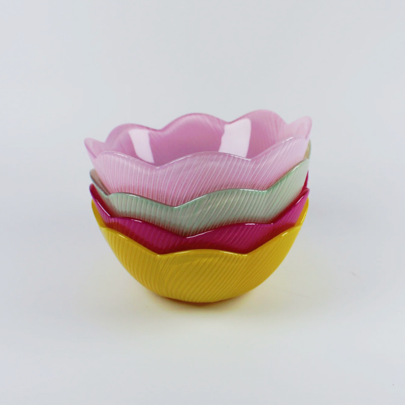 Glass Scalloped Bowls