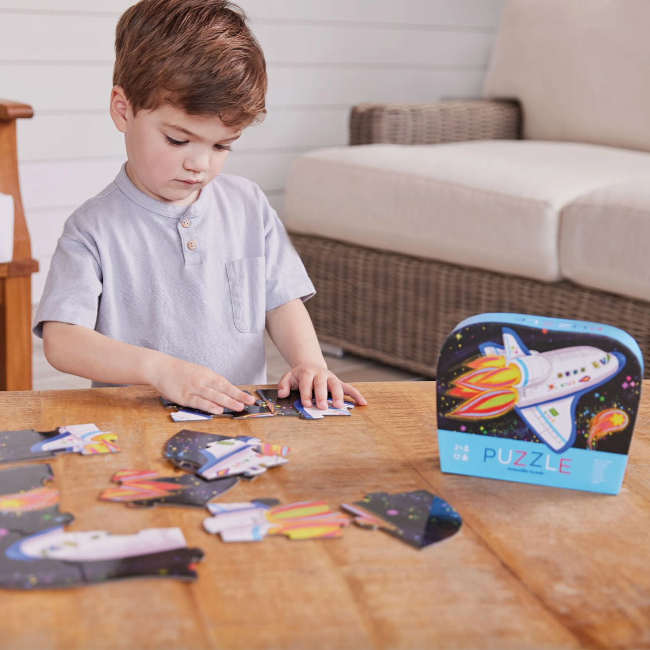 12 Piece Blast Off Mini Puzzle