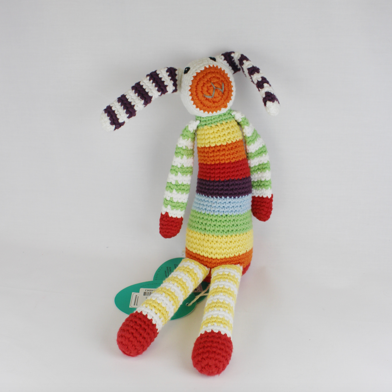 Velvety Plush Organic Rainbow Bunny