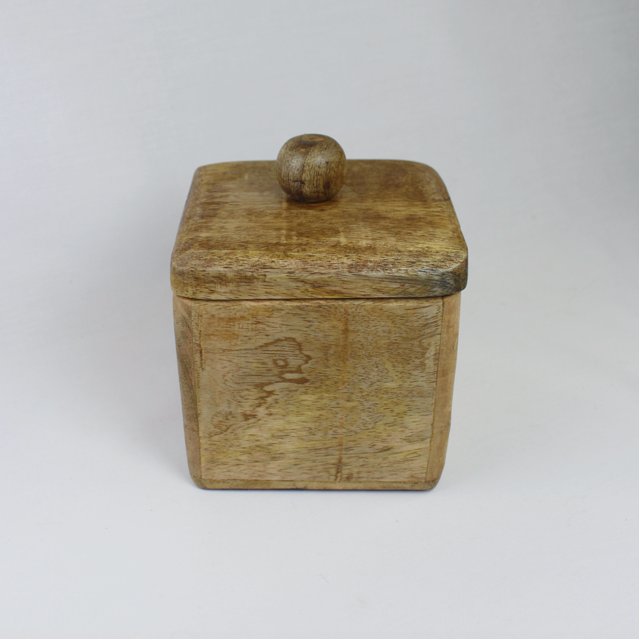 Square Wooden Box with Lid
