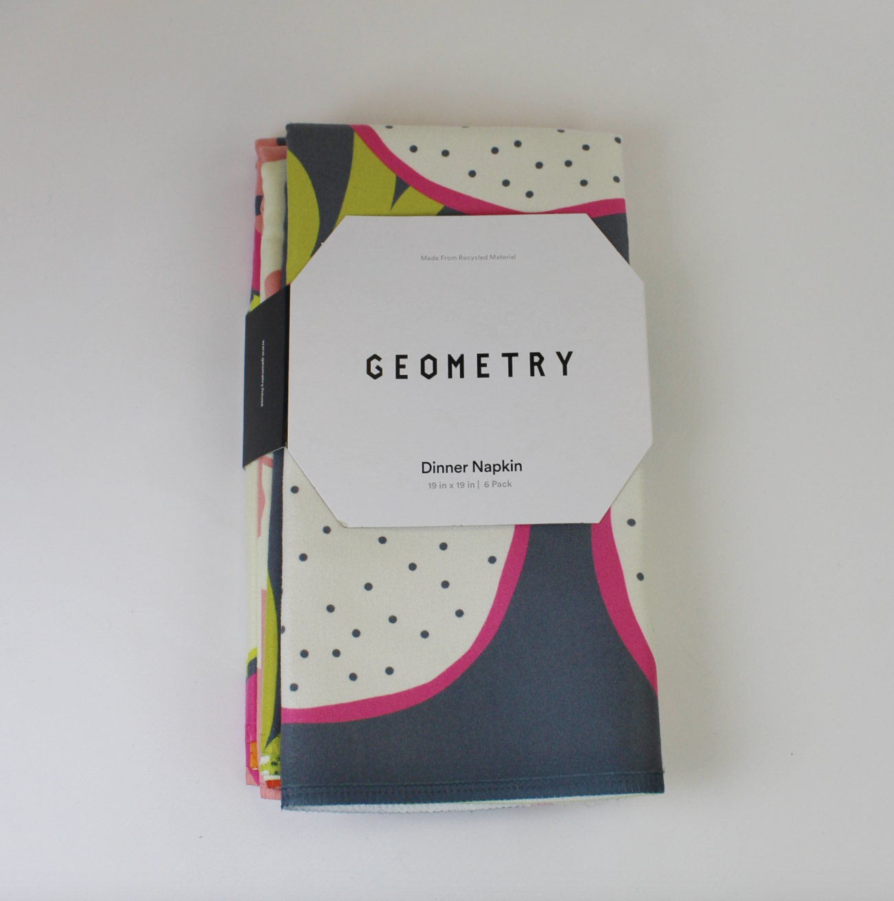 Tropical Fruit Geometry Dinner Napkin Set