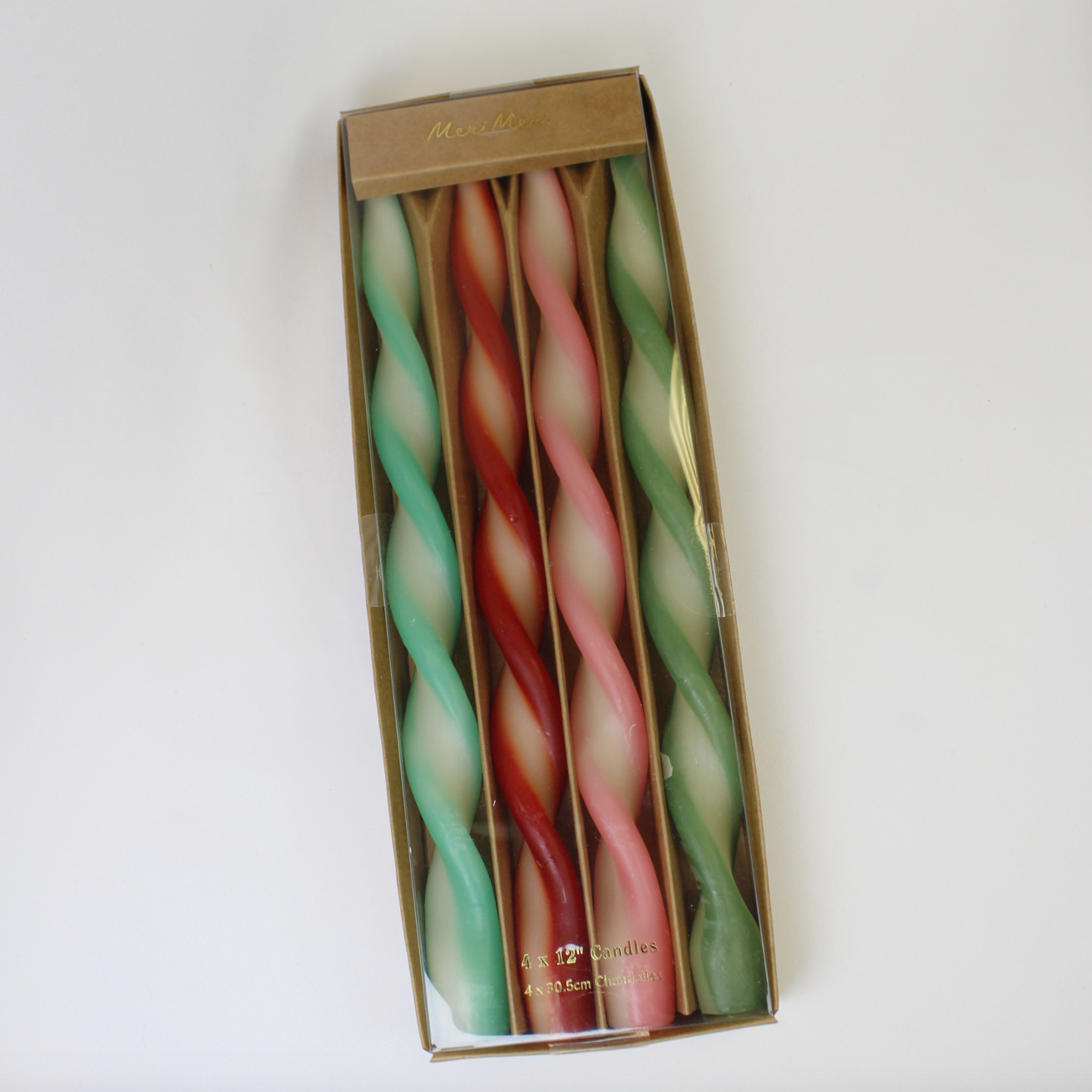 Assorted Stripe Twist Candles