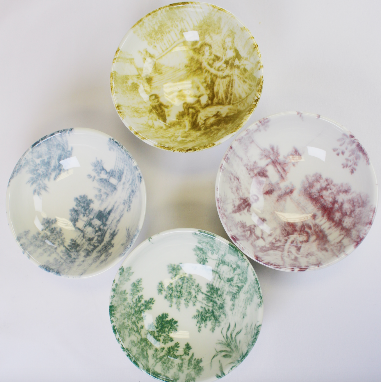 Stoneware Toile Bowl