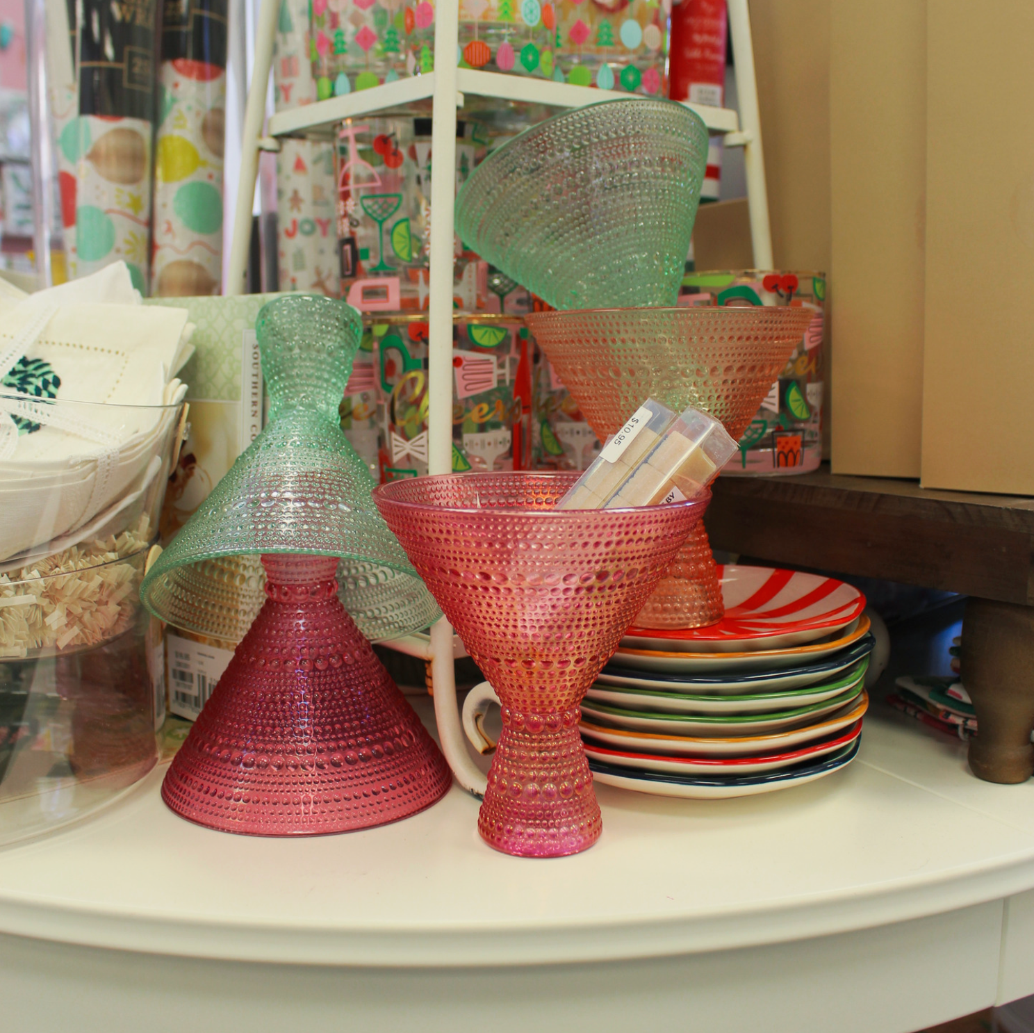 Dotted Margarita Glasses
