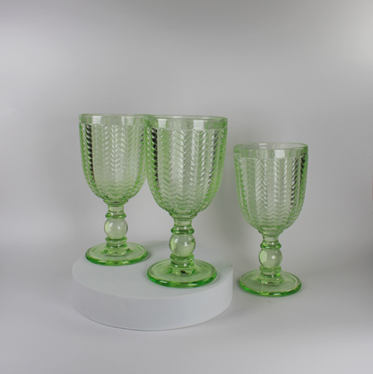 Twill Green Goblets