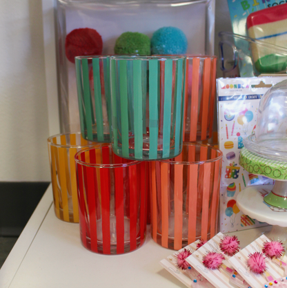 Striped Juice Glasses