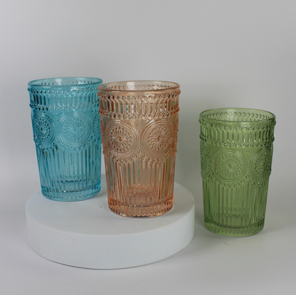 Vintage Textured Drinking Glasses