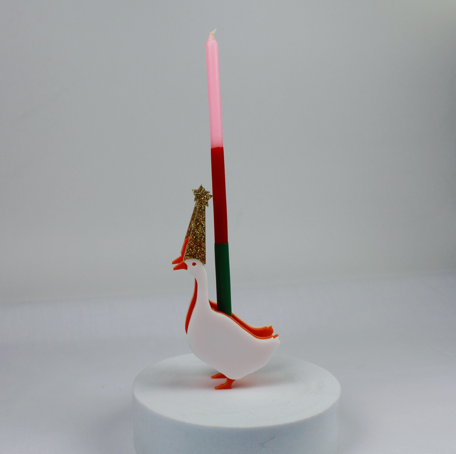 Goose Birthday Candle Holder