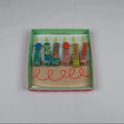 Happy Birthday Enamel Hair Clips