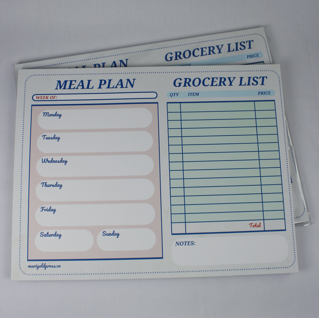 Retro Diner Meal Planner and Grocery List