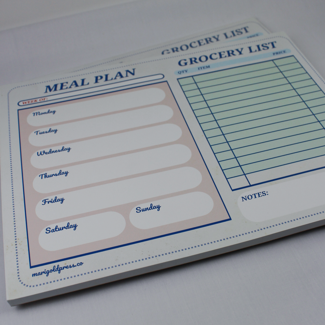 Retro Diner Meal Planner and Grocery List