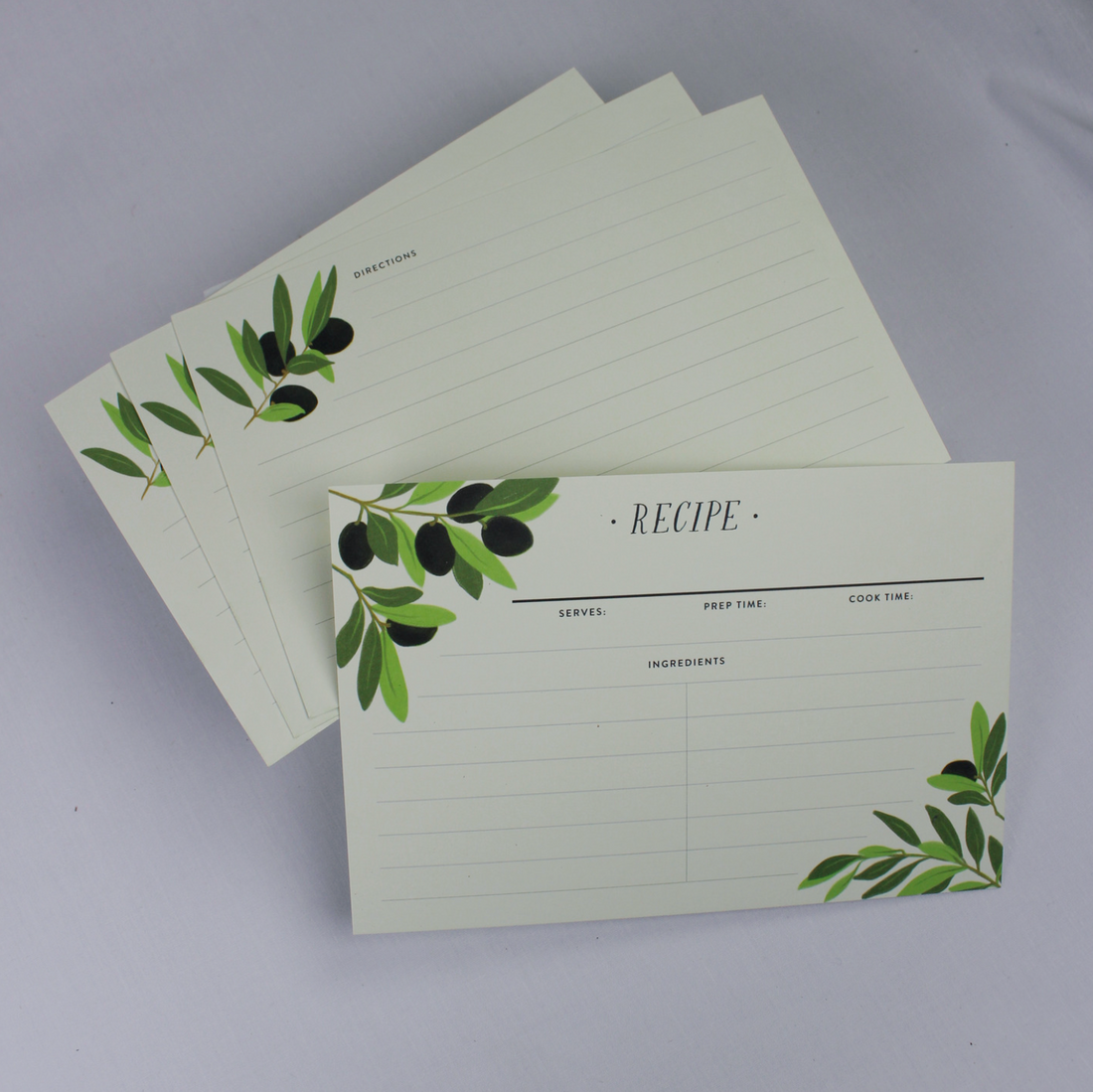 Olive Recipe Cards