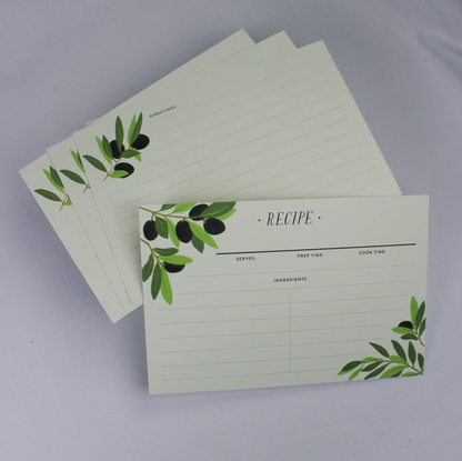 Olive Recipe Cards