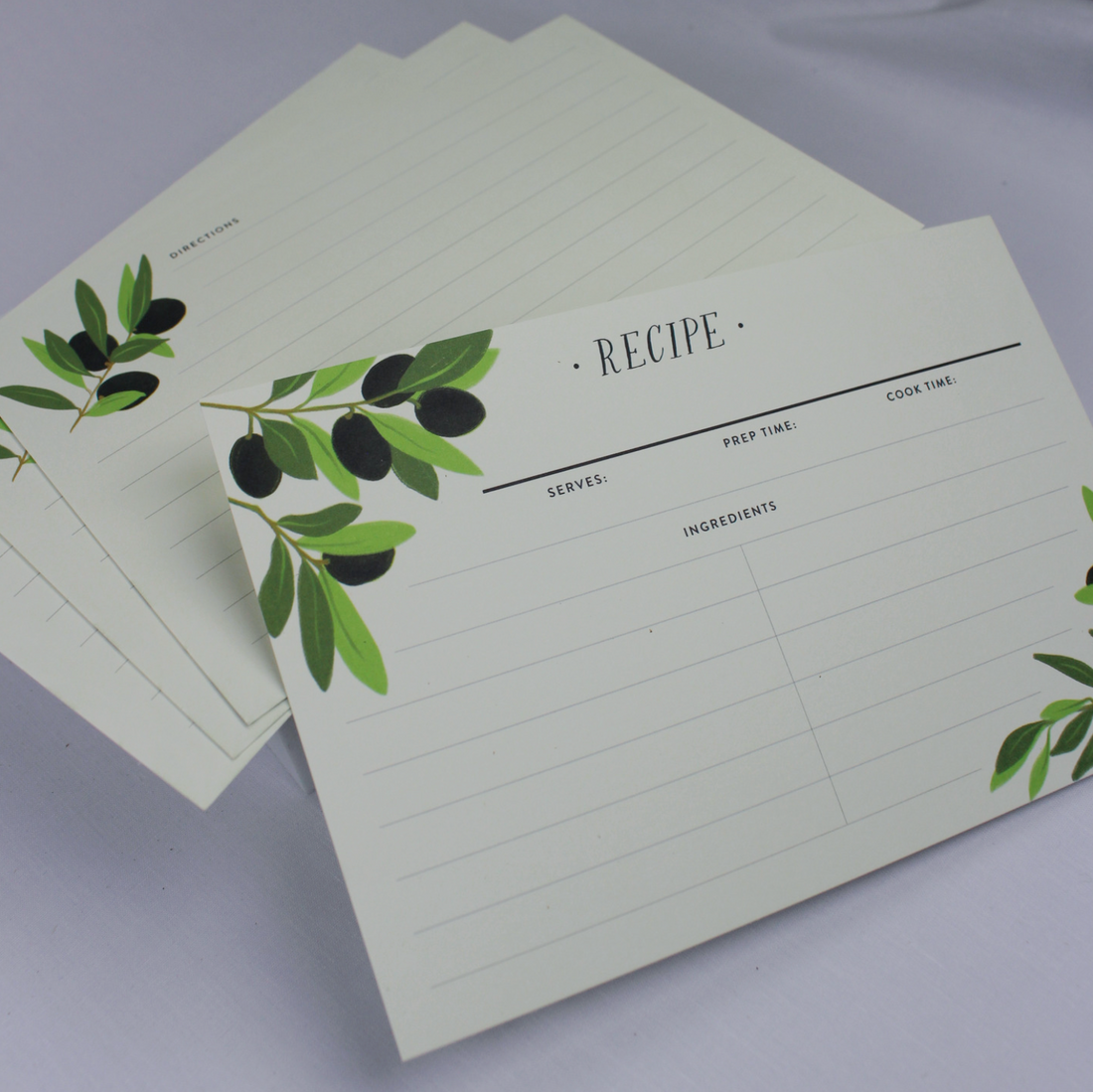 Olive Recipe Cards