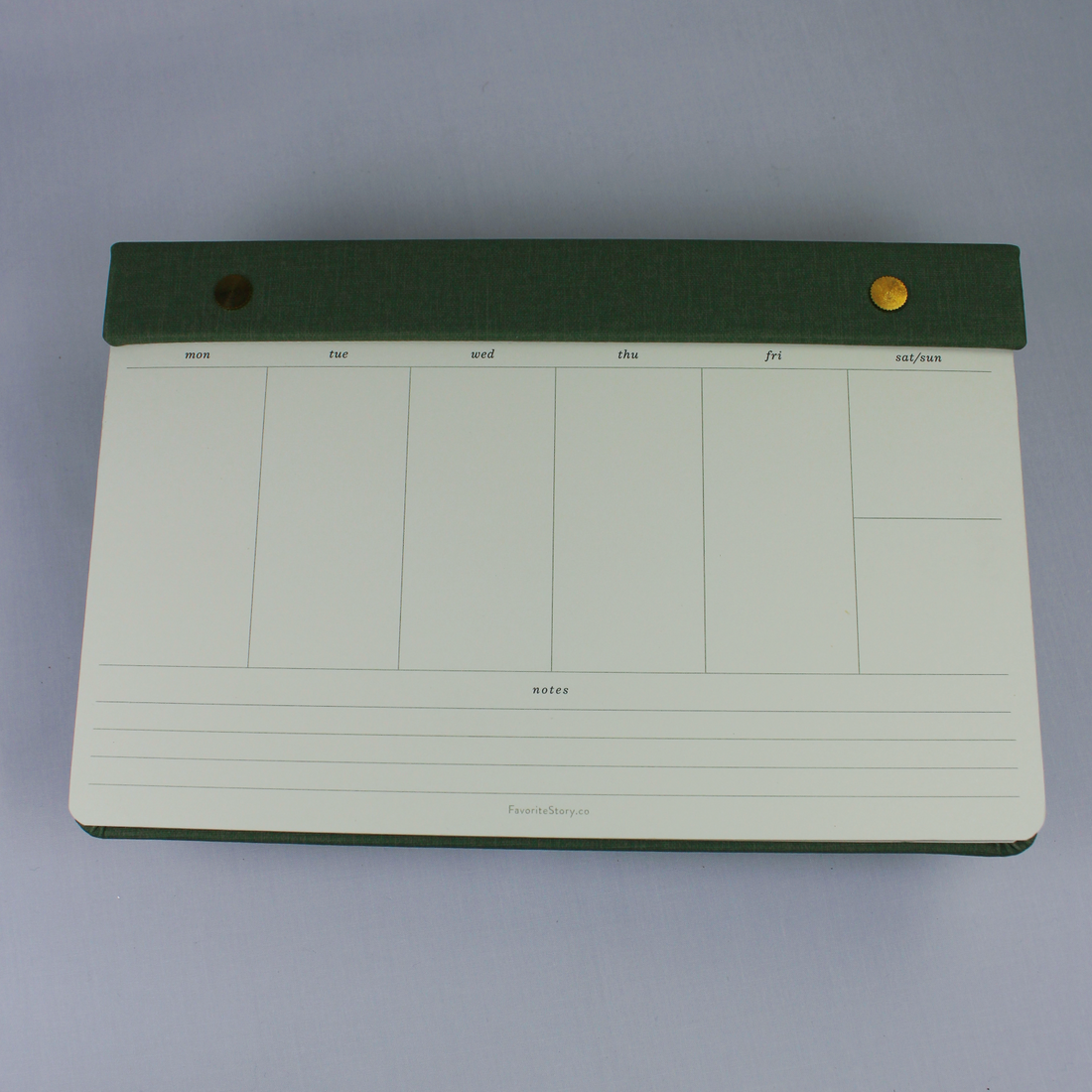 Weekly Planner Notepad with Brass Screws