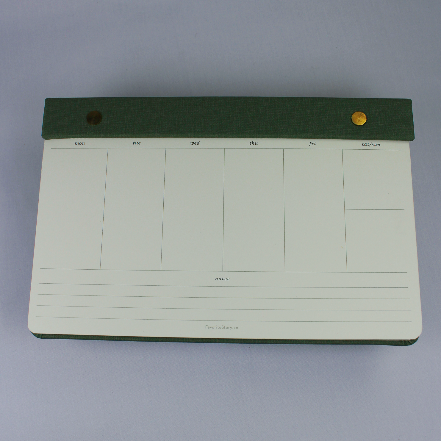 Weekly Planner Notepad with Brass Screws
