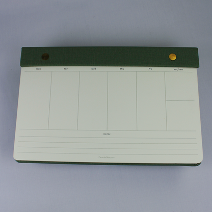 Weekly Planner Notepad with Brass Screws