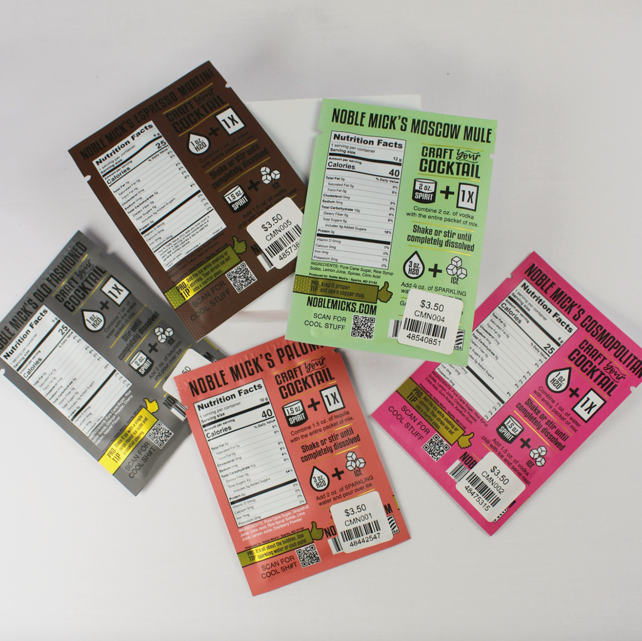 Single Serve Craft Cocktail Mixes