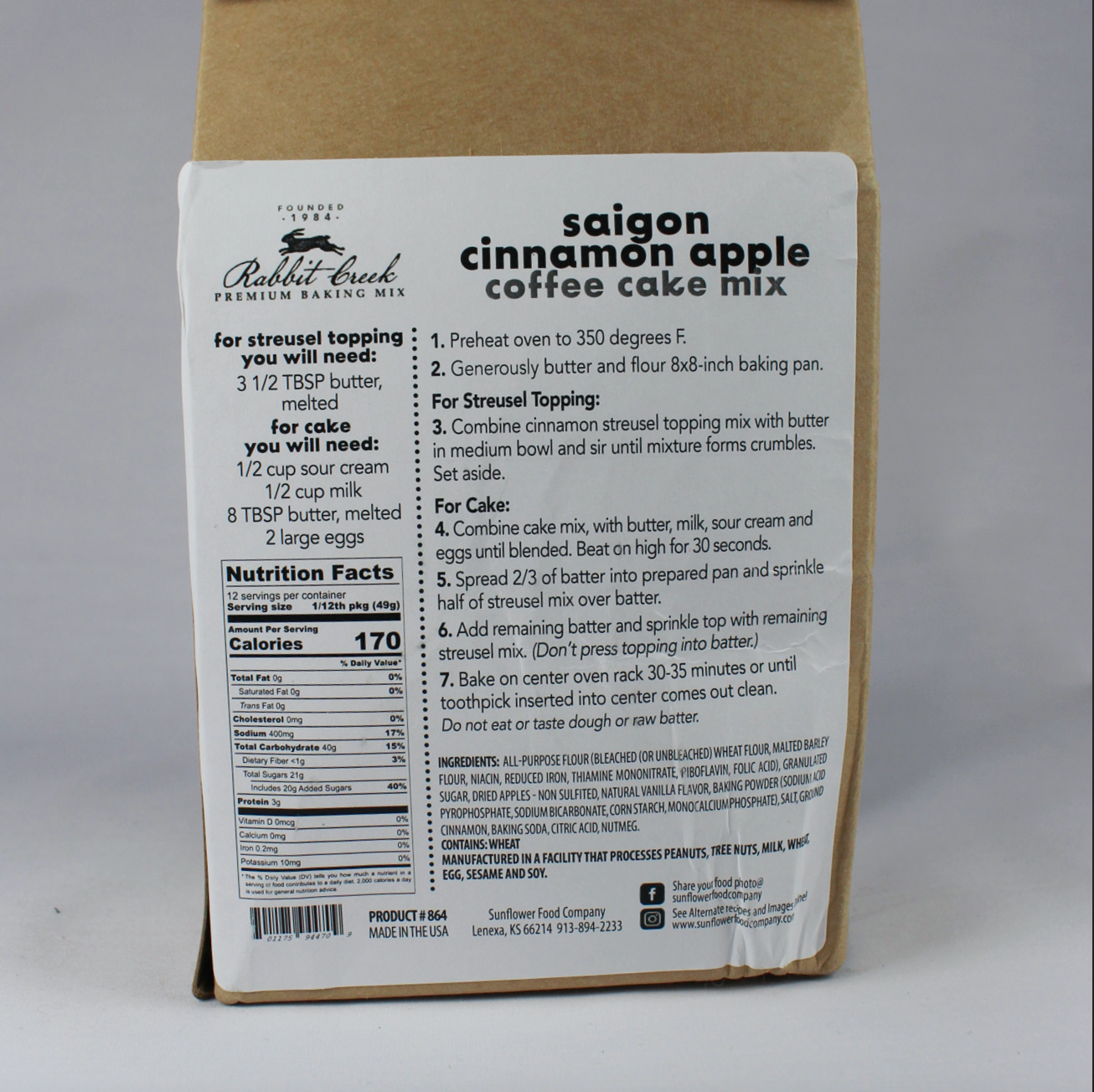 Saigon Cinnamon Apple Coffee Cake Mix