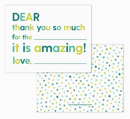 Kids Fill-in-the-blank Thank You Notes