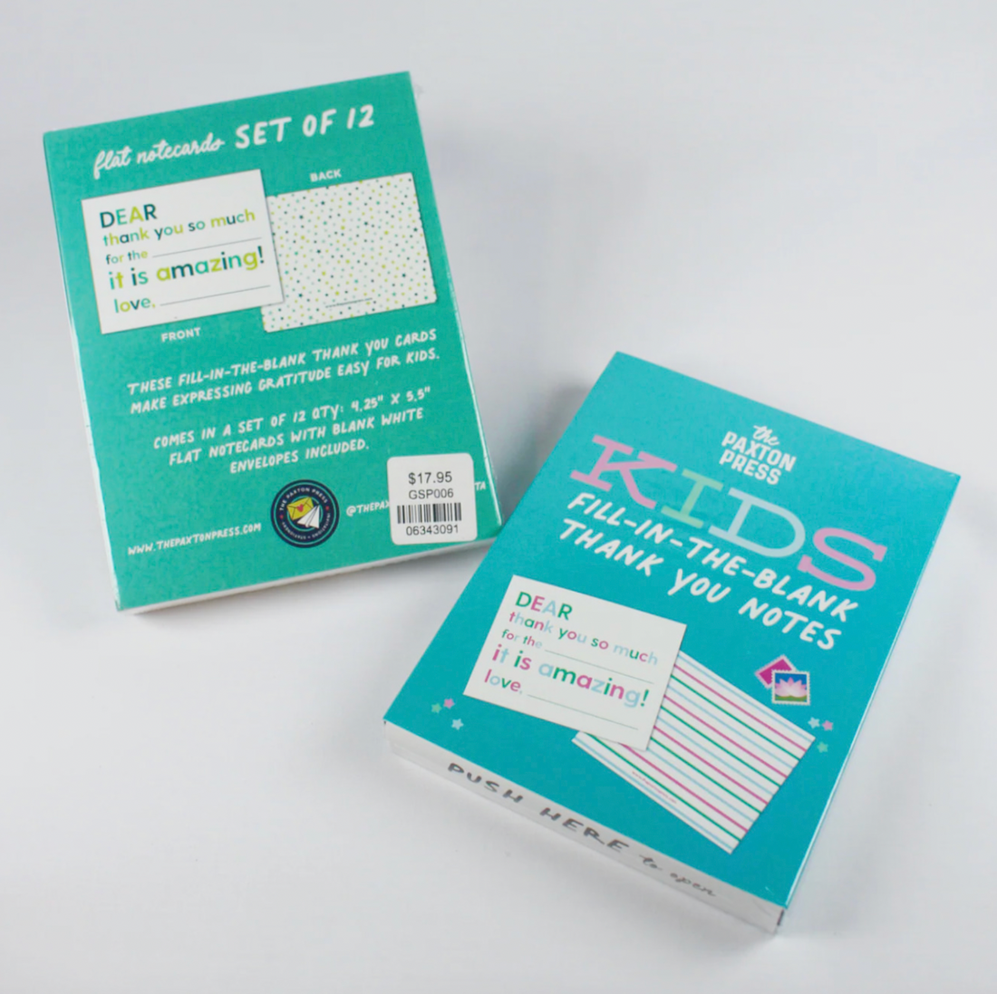 Kids Fill-in-the-blank Thank You Notes