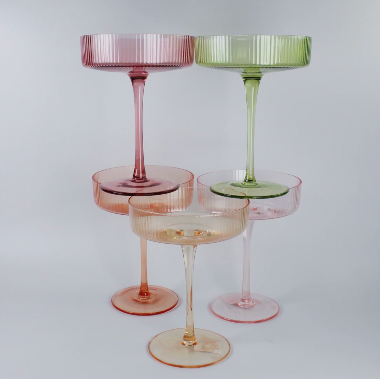 Vintage Art Deco Coupe Glasses