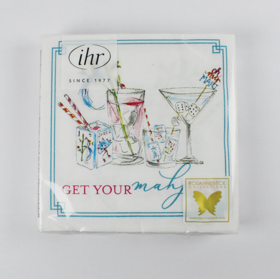 Mahjong Drinks Paper Cocktail Napkin