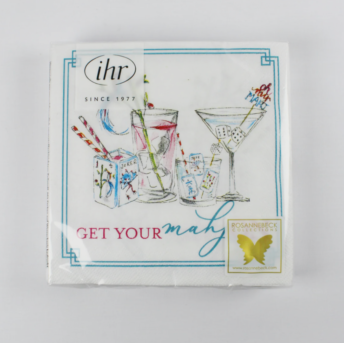 Mahjong Drinks Paper Cocktail Napkin