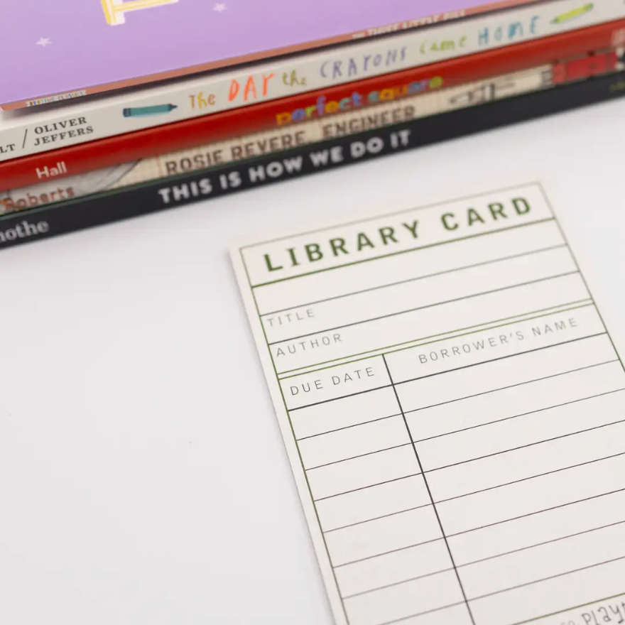 Library Card Notepad