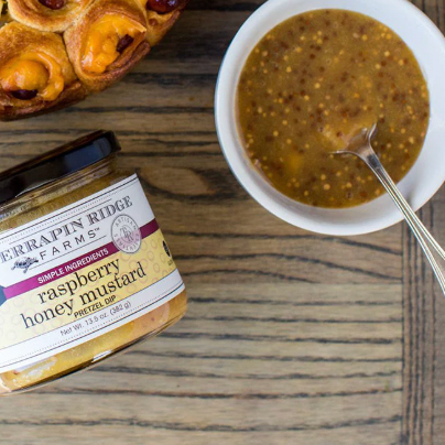 Raspberry Honey Mustard Grab and Go Pretzels