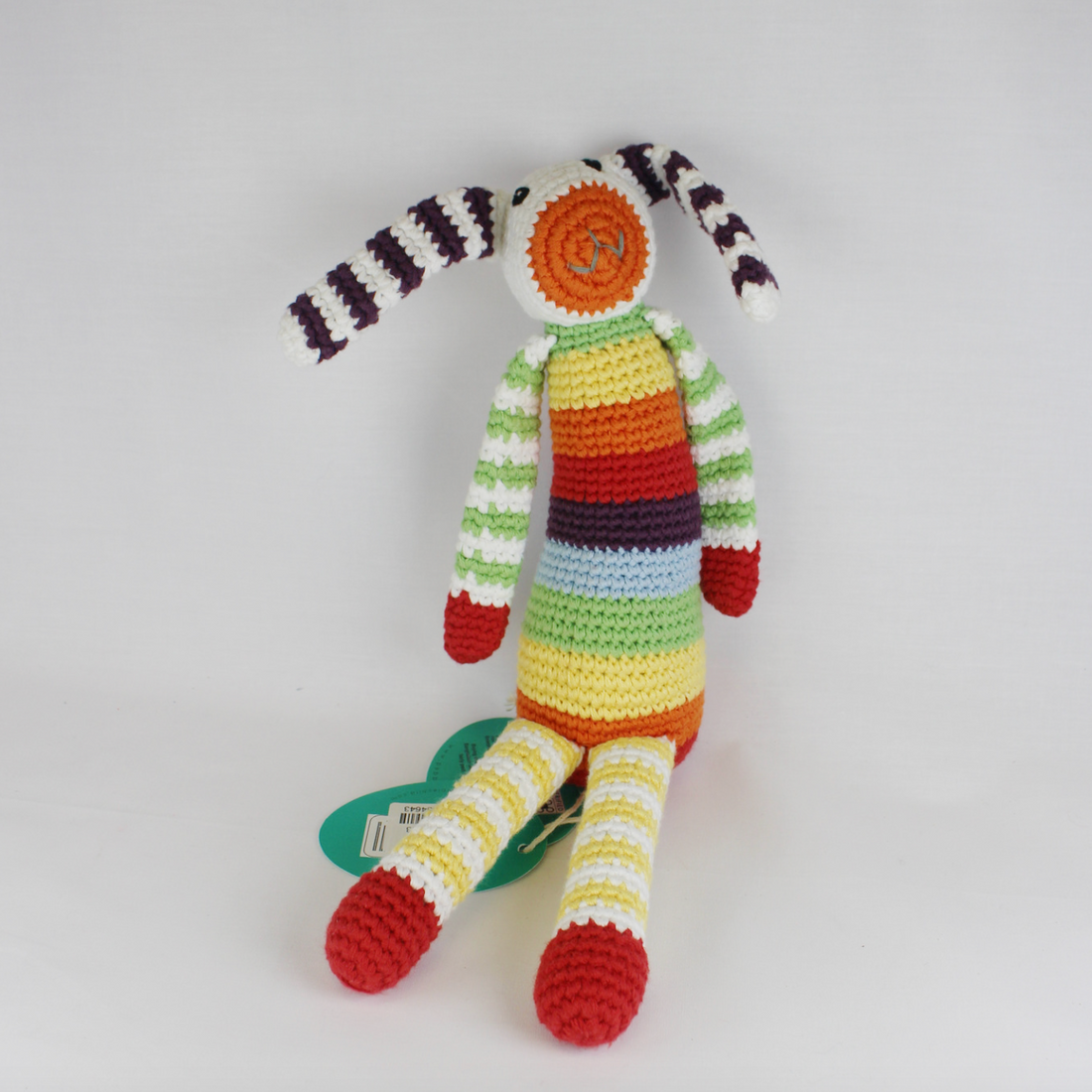 Velvety Plush Organic Rainbow Bunny