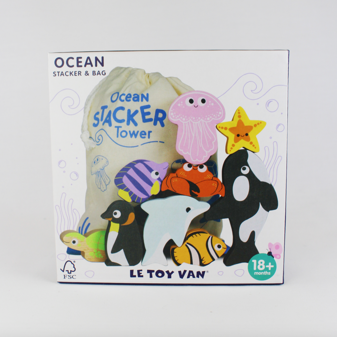 Ocean Life Stacking Animals &amp; Bag