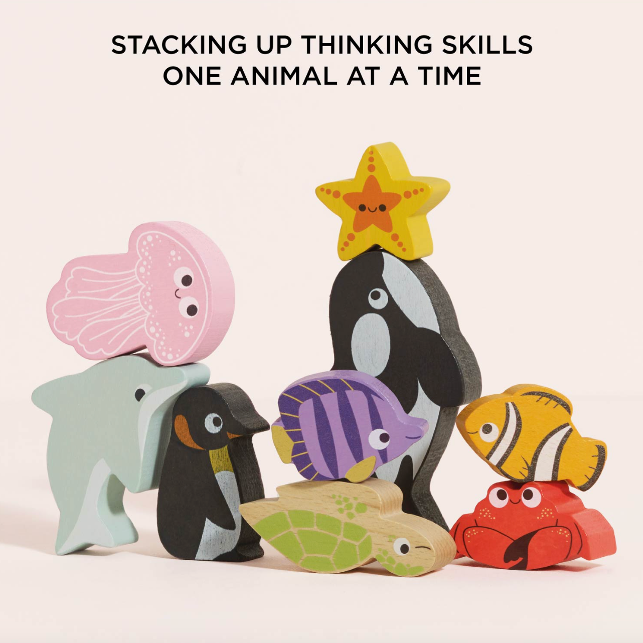 Ocean Life Stacking Animals &amp; Bag