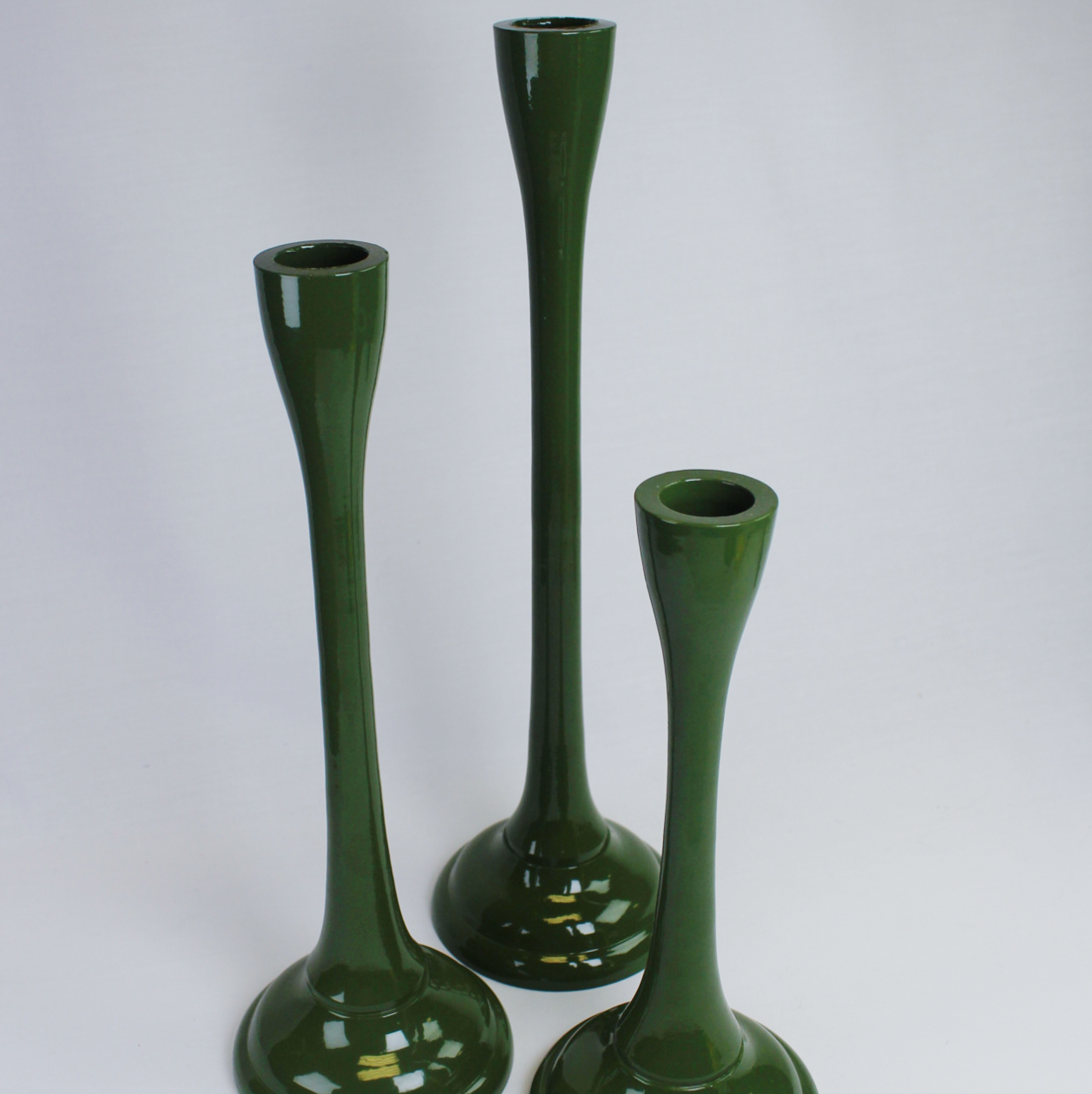 Sage Green Taper Holder Set