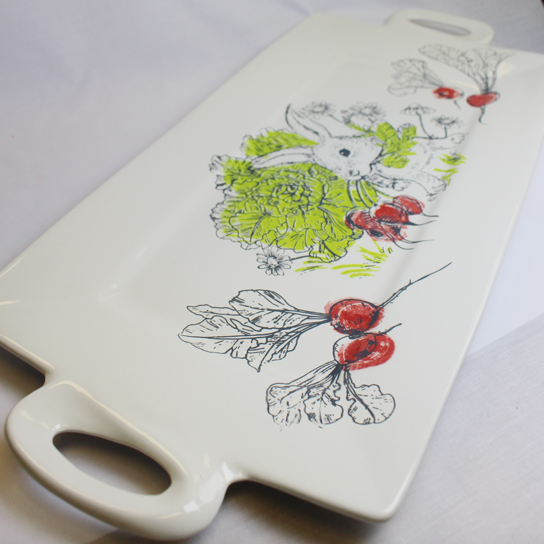 Munching Bunny Rectangle Platter