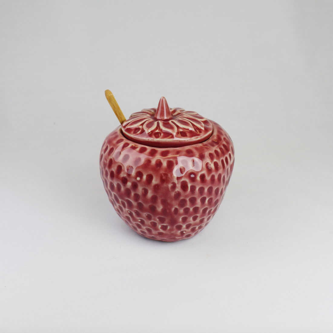 Strawberry Sugar Container with Lid