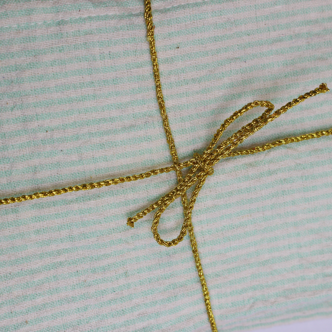 Green Striped Napkins Set of 4