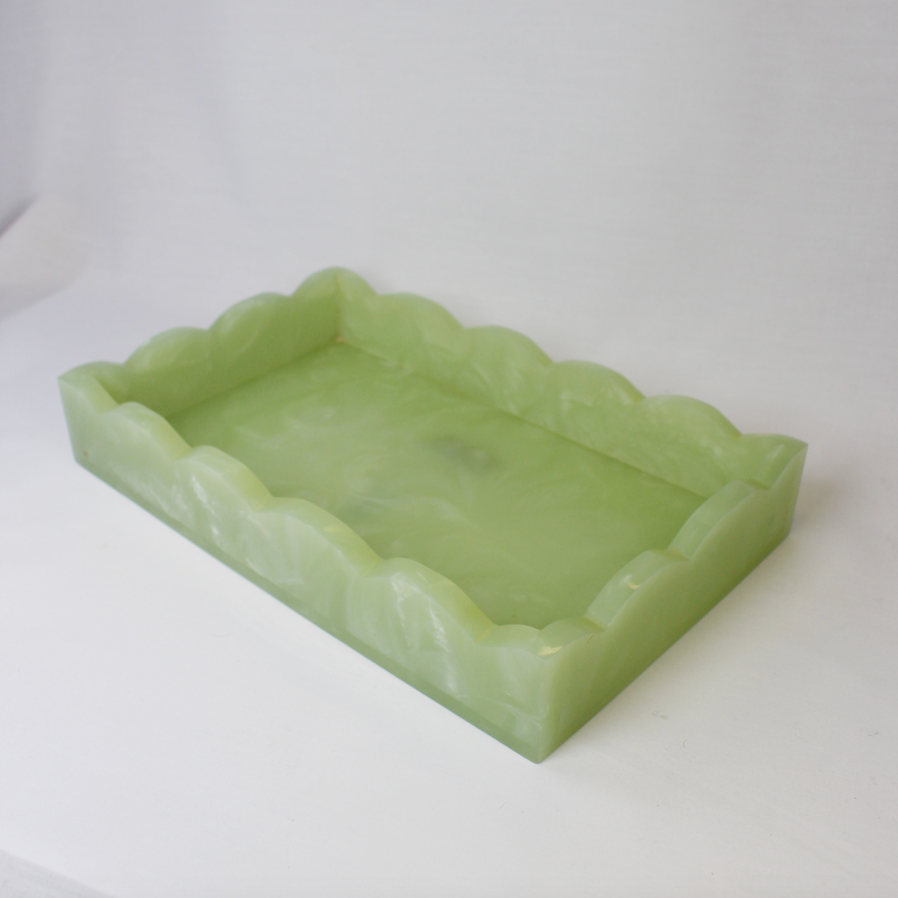 Jade Scalloped Tray