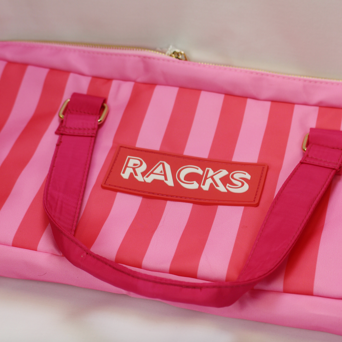 Stripes Pink &amp; Red Rack Bag