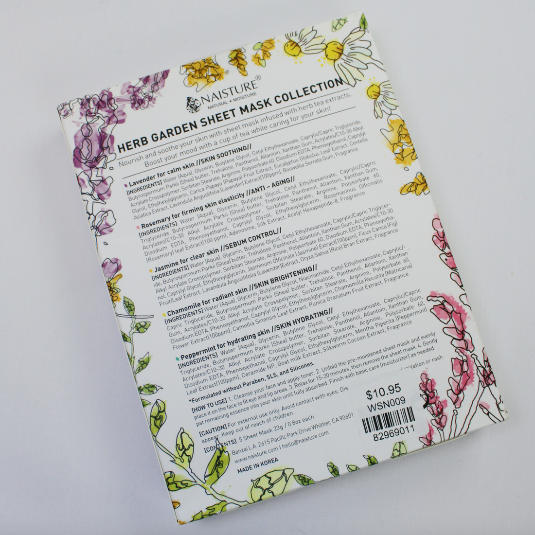 Garden Herb 5 Piece Mask Set