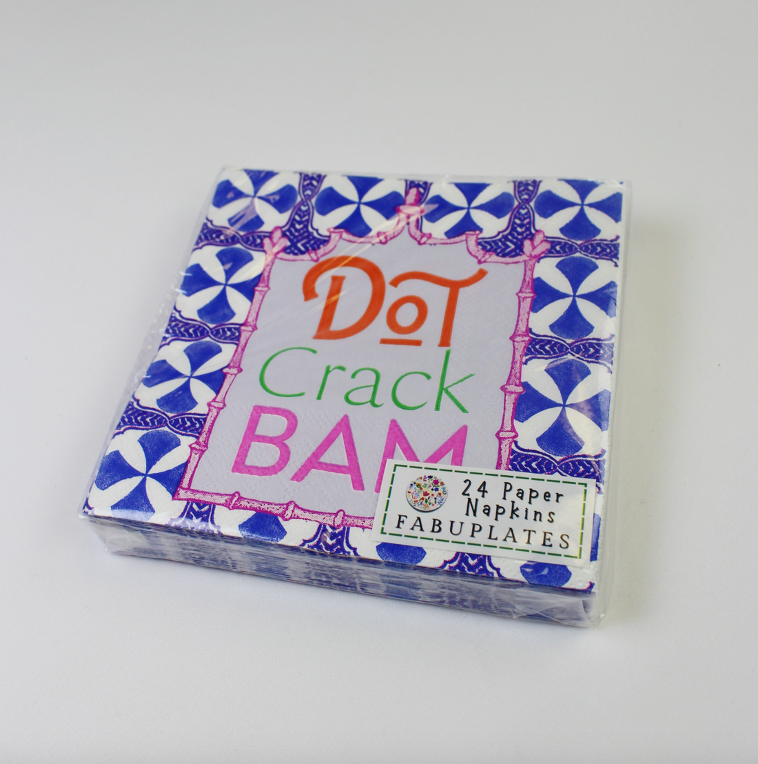 Mahjong Blue Tile Cocktail Napkins