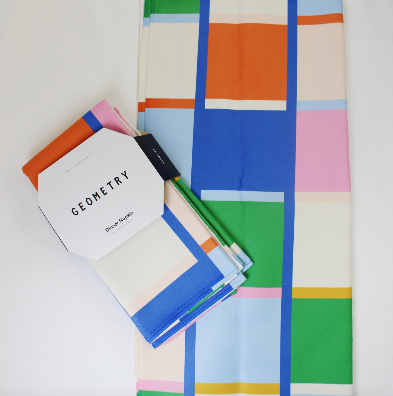 Grid Geometry Dinner Napkin Set