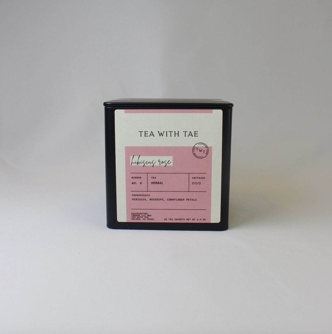 Hibiscus Rose Herbal Tea Gift Tin