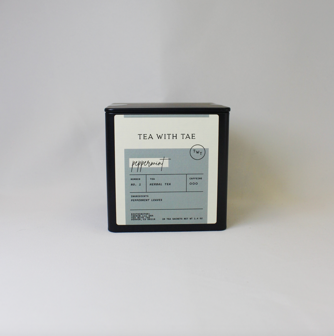 Peppermint Herbal Minty Tea Gift Tin