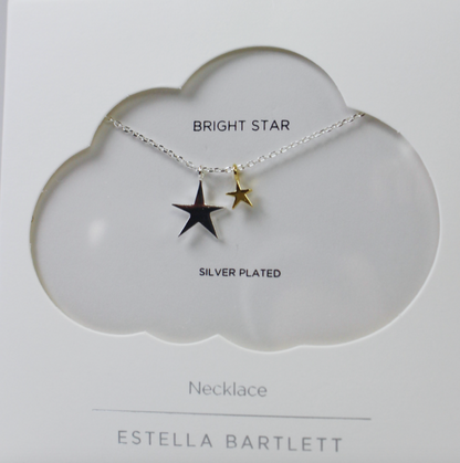 Silver and Gold Star Necklace